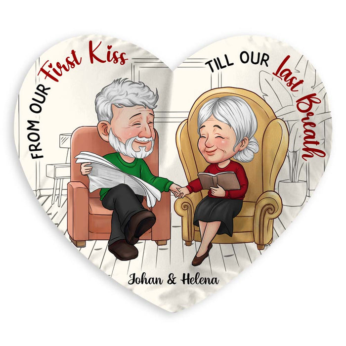 Personalized From Our First Kiss Shaped Pillow 30410 1