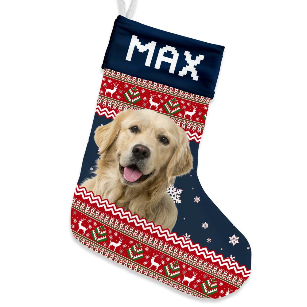 Personalized Gift For Dog Lover Upload Photo Stocking 30412 Primary Mockup
