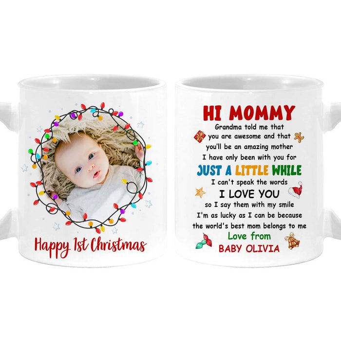 Personalized First Christmas Upload Photo Mug 30415 1