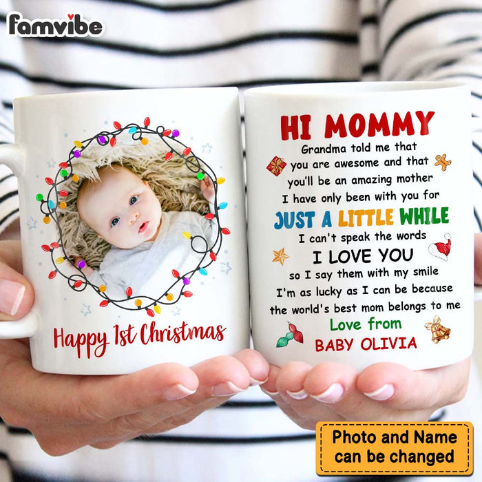 Personalized First Christmas Upload Photo Mug 30415 1
