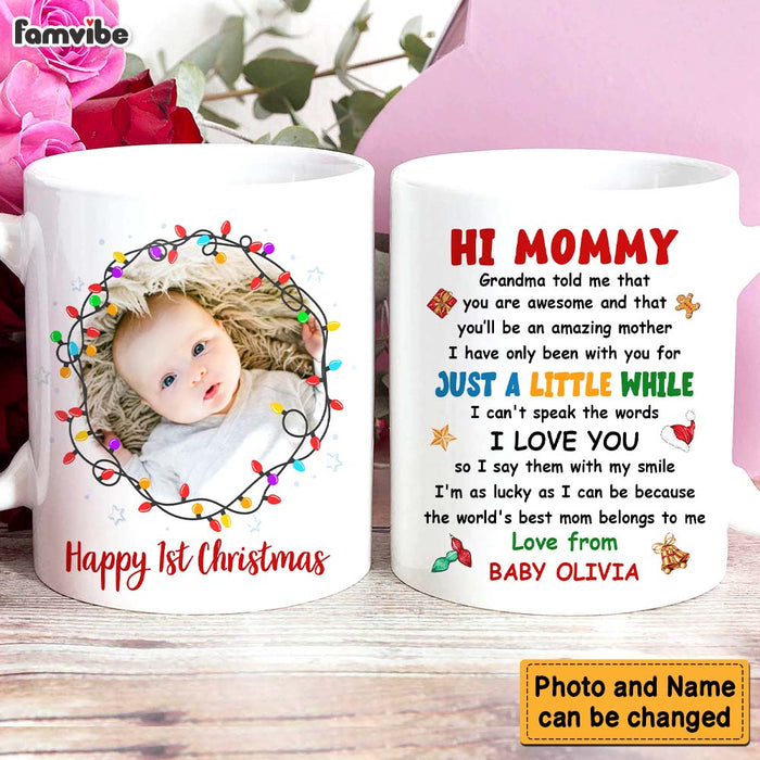 Personalized First Christmas Upload Photo Mug 30415 1
