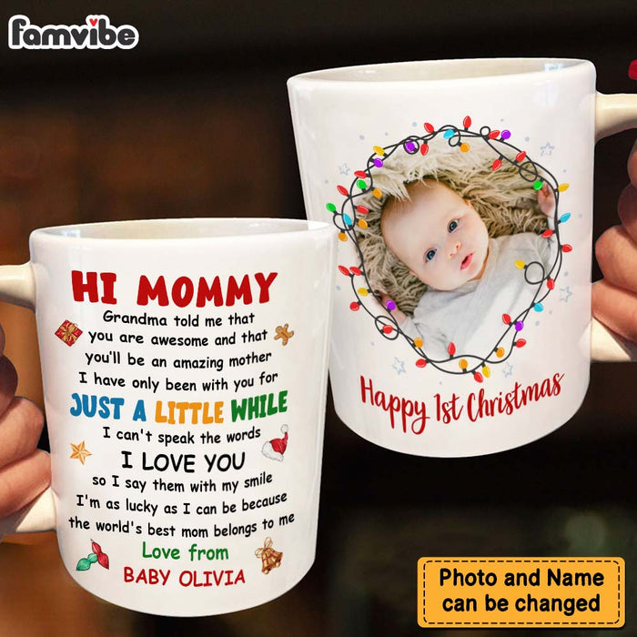 Personalized First Christmas Upload Photo Mug 30415 1