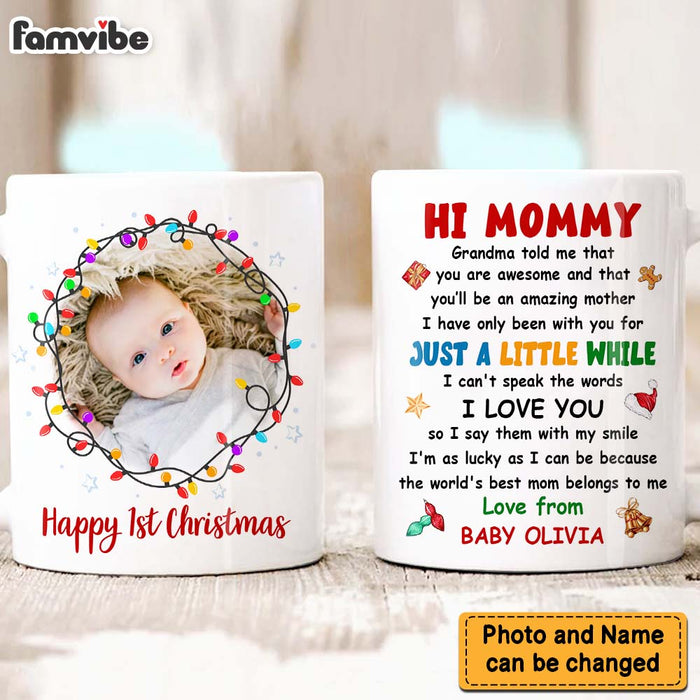 Personalized First Christmas Upload Photo Mug 30415 1