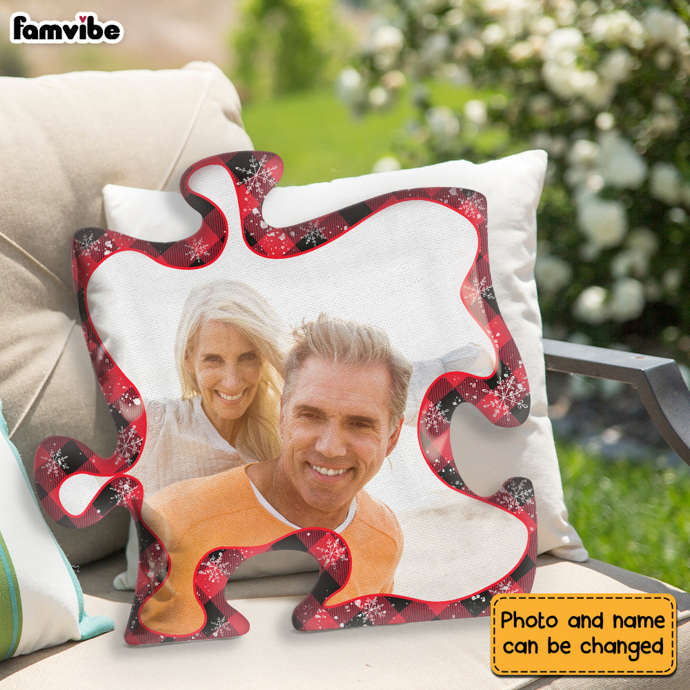 Personalized Couple You Are My Missing Piece Shaped Pillow 30417 Primary Mockup