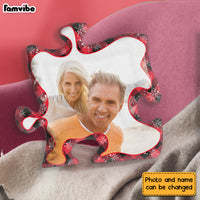 Personalized Couple You Are My Missing Piece Shaped Pillow 30417 thumb 1