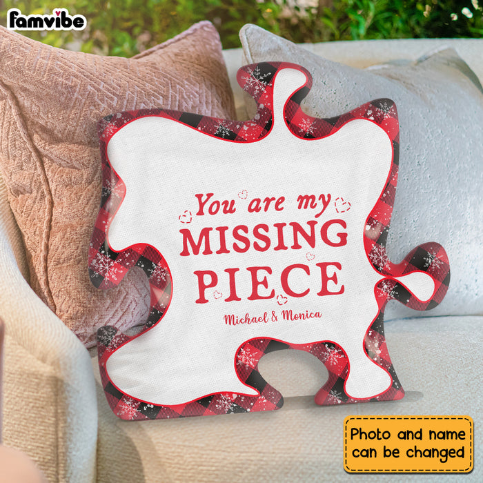 Personalized Couple You Are My Missing Piece Shaped Pillow 30417 1