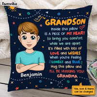 Personalized Gift For Grandson Hug This Pillow 30422 thumb 1