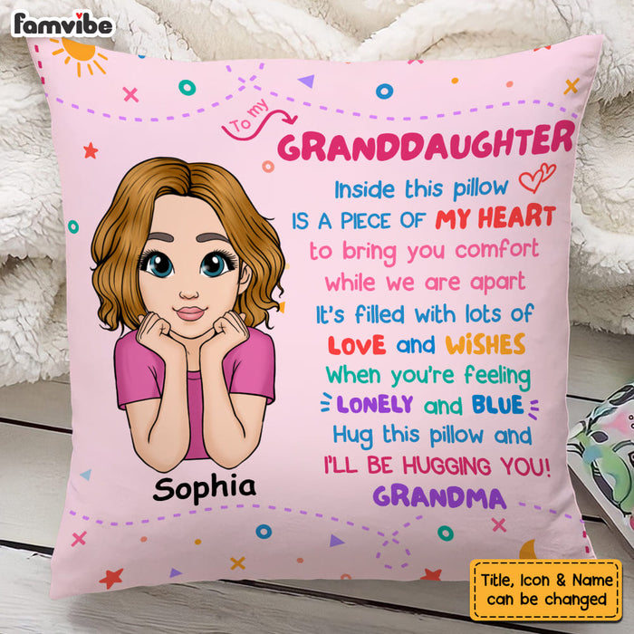 Personalized Gift For Grandson Hug This Pillow 30422 - Famvibe