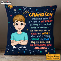 Personalized Gift For Grandson Hug This Pillow 30422 thumb 1