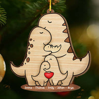 Personalized Wooden Dinosaur Family Christmas Ornament 30432 thumb 1