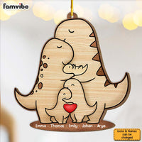 Personalized Wooden Dinosaur Family Christmas Ornament 30432 thumb 1