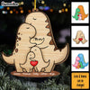 Personalized Wooden Dinosaur Family Christmas Ornament 30432 1