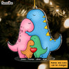 Personalized Colorful Dinosaur Family Christmas Ornament 30433 1