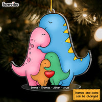 Personalized Colorful Dinosaur Family Christmas Ornament 30433 thumb 1