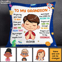 Personalized Gift For Grandson Night Prayer Pillow 30439 thumb 1