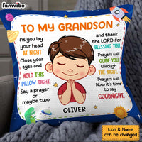 Personalized Gift For Grandson Night Prayer Pillow 30439 thumb 1