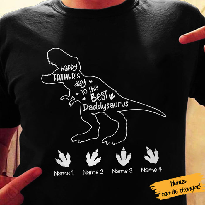 Personalized Dad Happy Father Day Daddysaurus T Shirt AP273 67O34 1