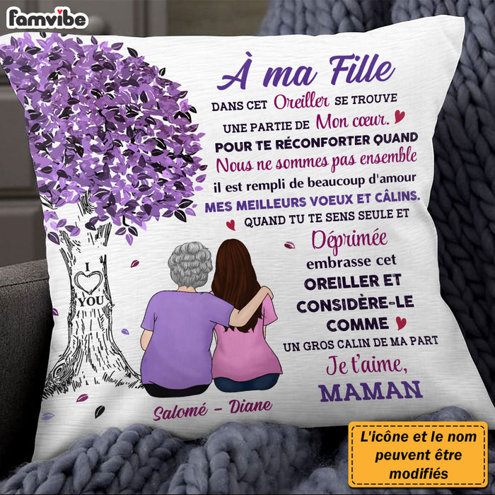 Personalized Gift For Daughter French À Ma Fille Pillow 30451 1