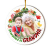 Personalized Christmas Gift Promoted To Grandma Circle Ornament 30458 1