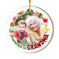 Personalized Christmas Gift Promoted To Grandma Circle Ornament 30458 thumb 1