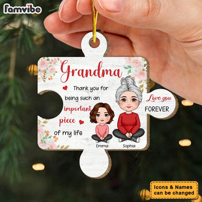 Personalized Christmas Gift For Grandma Piece Of My Life Ornament 30459 1