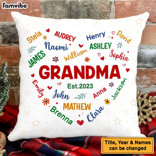 Personalized Gift For Grandma Custom Name Pillow 30460 Primary Mockup