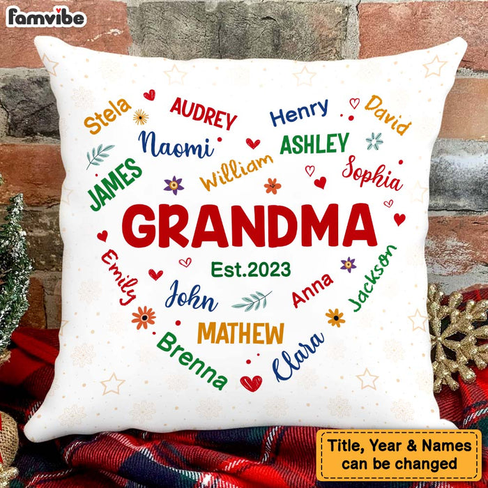 Personalized Gift For Grandma Custom Name Pillow 30460 1