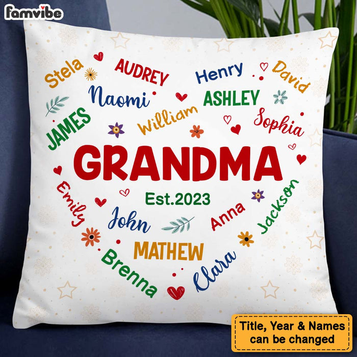 Personalized Gift For Grandma Custom Name Pillow 30460 1