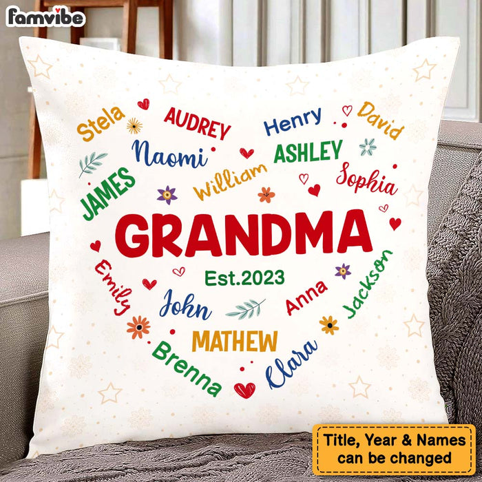 Personalized Gift For Grandma Custom Name Pillow 30460 1