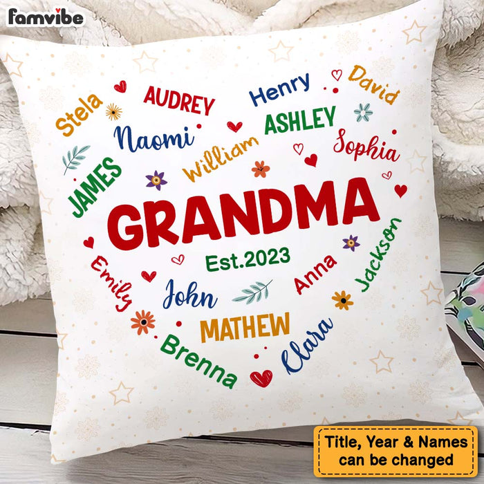 Personalized Gift For Grandma Custom Name Pillow 30460 1