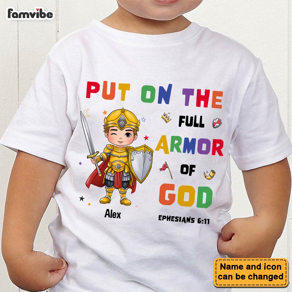 Personalized Gift For Grandson Armor Of God Kid T Shirt - Kid Hoodie - Kid Sweatshirt 30462 Mockup 2