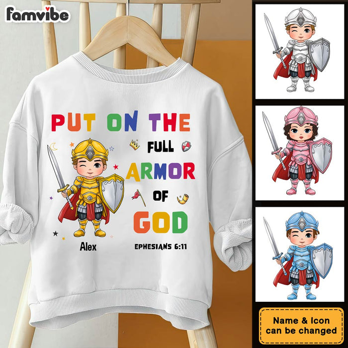 Personalized Gift For Grandson Armor Of God Kid T Shirt - Kid Hoodie - Kid Sweatshirt 30462 1