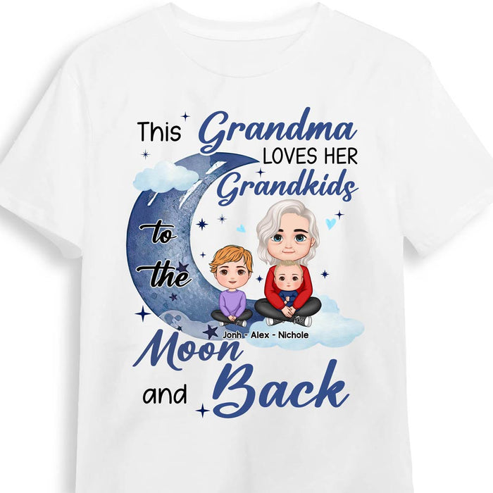 Personalized Gift For Grandma Loves Her Grandkids To The Moon And Back Shirt - Hoodie - Sweatshirt 30468 1