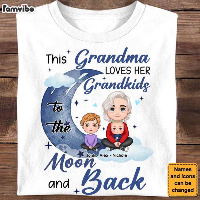 Personalized Gift For Grandma Loves Her Grandkids To The Moon And Back Shirt - Hoodie - Sweatshirt 30468 1