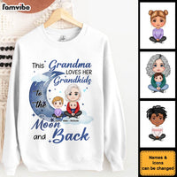 Personalized Gift For Grandma Loves Her Grandkids To The Moon And Back Shirt - Hoodie - Sweatshirt 30468 thumb 1