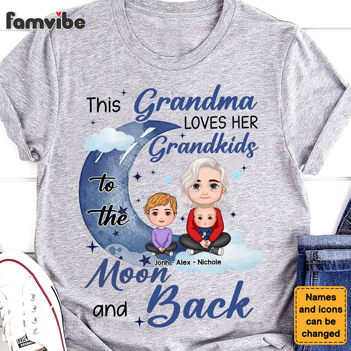 Personalized Gift For Grandma Loves Her Grandkids To The Moon And Back Shirt - Hoodie - Sweatshirt 30468 1