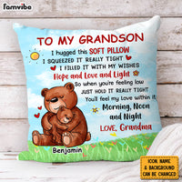 Personalized Gift For Grandson Granddaughter Animal Hug This Pillow 30473 thumb 1
