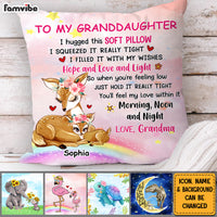 Personalized Gift For Grandson Granddaughter Animal Hug This Pillow 30473 thumb 1