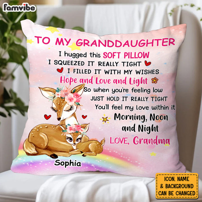Personalized Gift For Grandson Granddaughter Animal Hug This Pillow 30473 1