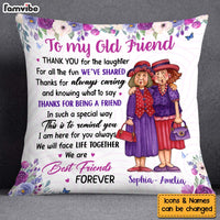 Personalized Gift For Old Friend Thank You For The Laughter Pillow 30476 thumb 1