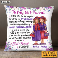 Personalized Gift For Old Friend Thank You For The Laughter Pillow 30476 thumb 1