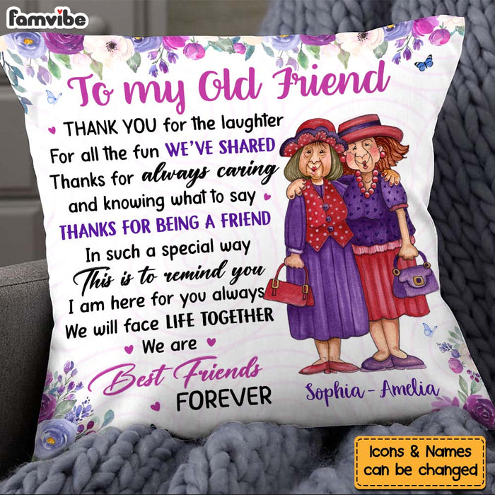 Personalized Gift For Old Friend Thank You For The Laughter Pillow 30476 1