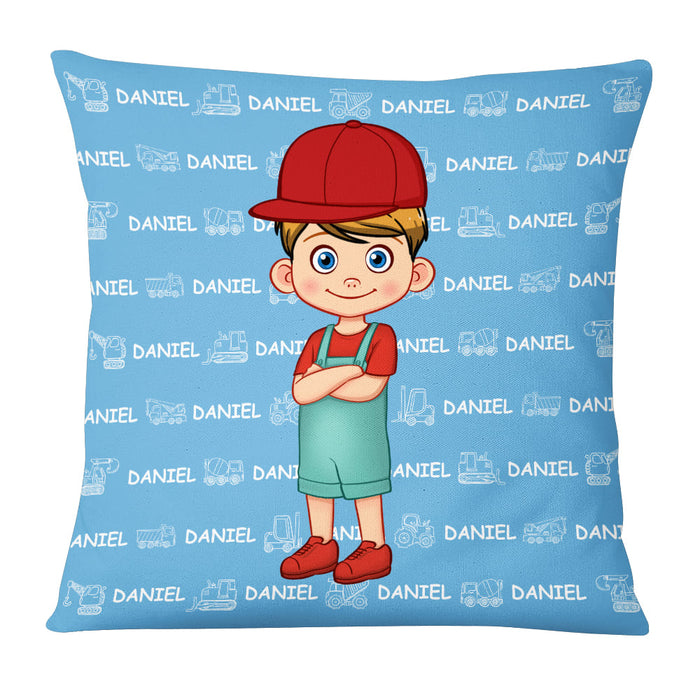 Personalized Gift For Grandson Name Background Pillow 30478 1