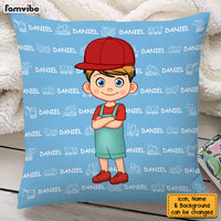 Personalized Gift For Grandson Name Background Pillow 30478 thumb 1