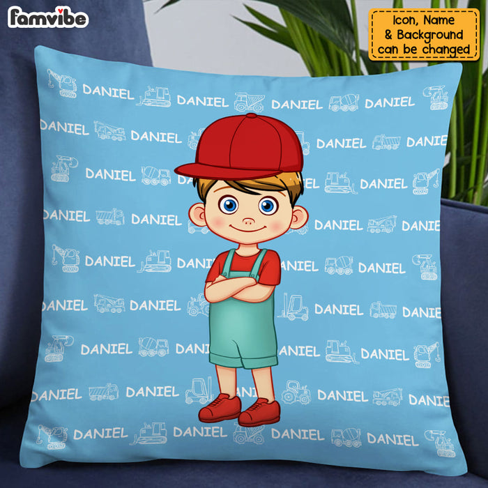 Personalized Gift For Grandson Name Background Pillow 30478 1