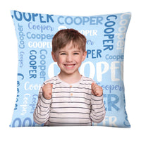 Personalized Gift For Grandson Photo Name Background Pillow 30481 thumb 1
