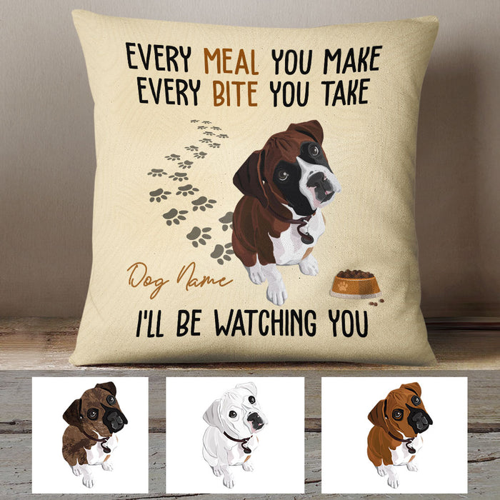 Personalized Boxer Dog Watching Pillow JR282 81O60 (Insert Included) 1