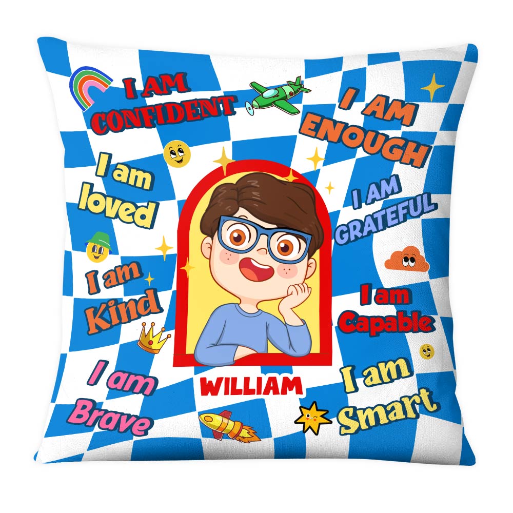 Personalized Gift For Grandson  Affirmation Pillow 30501 Primary Mockup