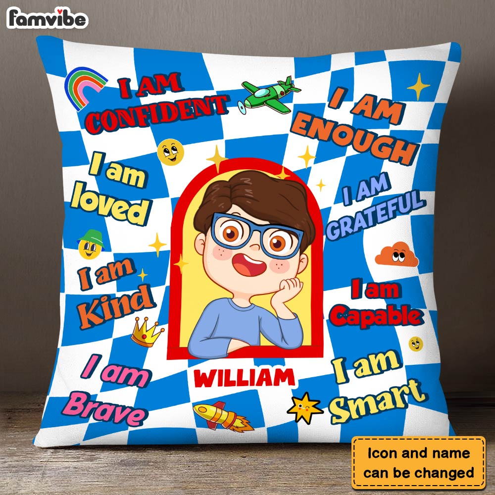 Personalized Gift For Grandson  Affirmation Pillow 30501 Primary Mockup