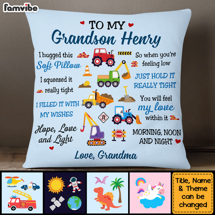 Personalized Gift For Grandson Granddaughter Custom Theme Pillow 30505 1